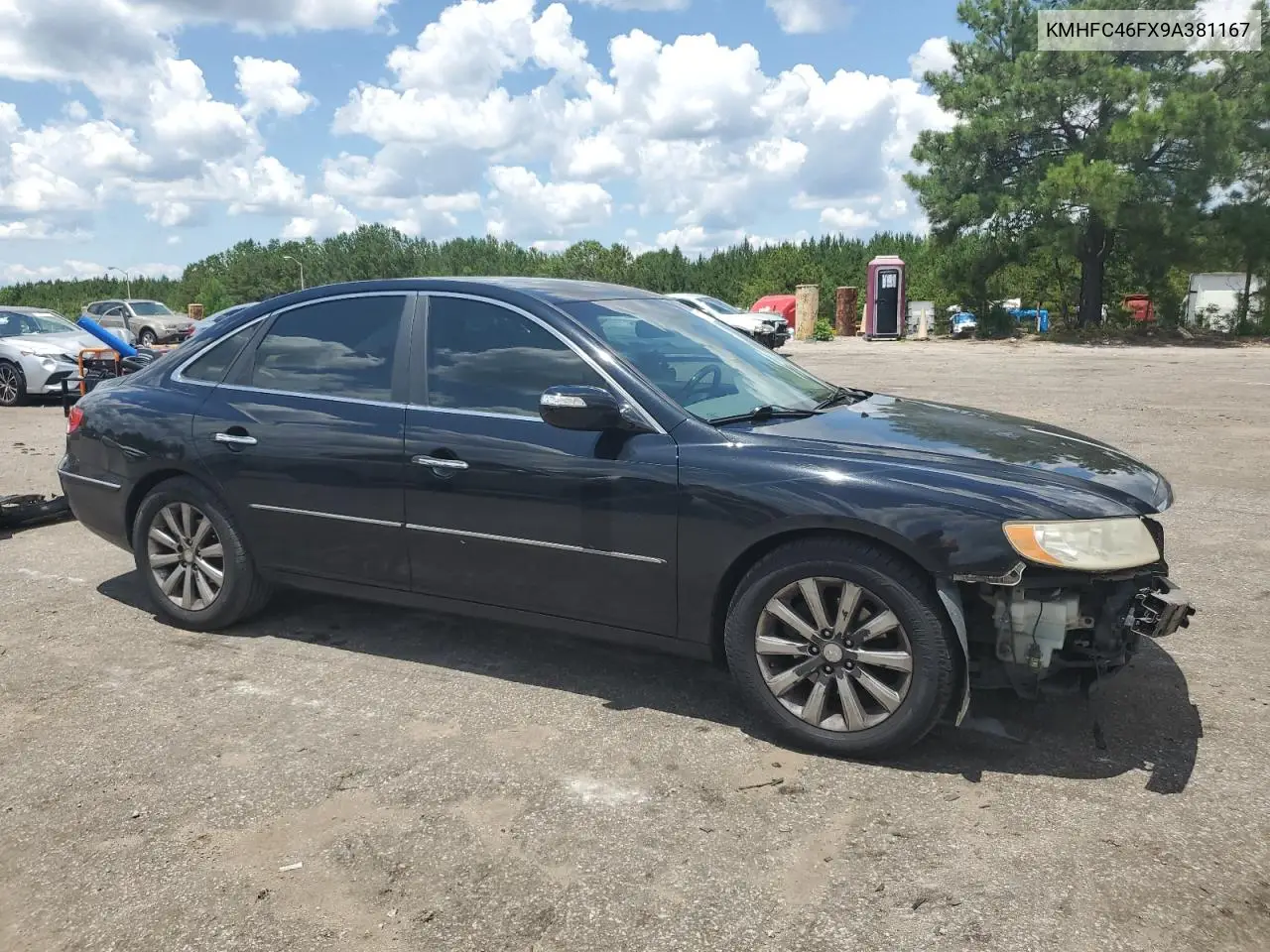 2009 Hyundai Azera Se VIN: KMHFC46FX9A381167 Lot: 61723195