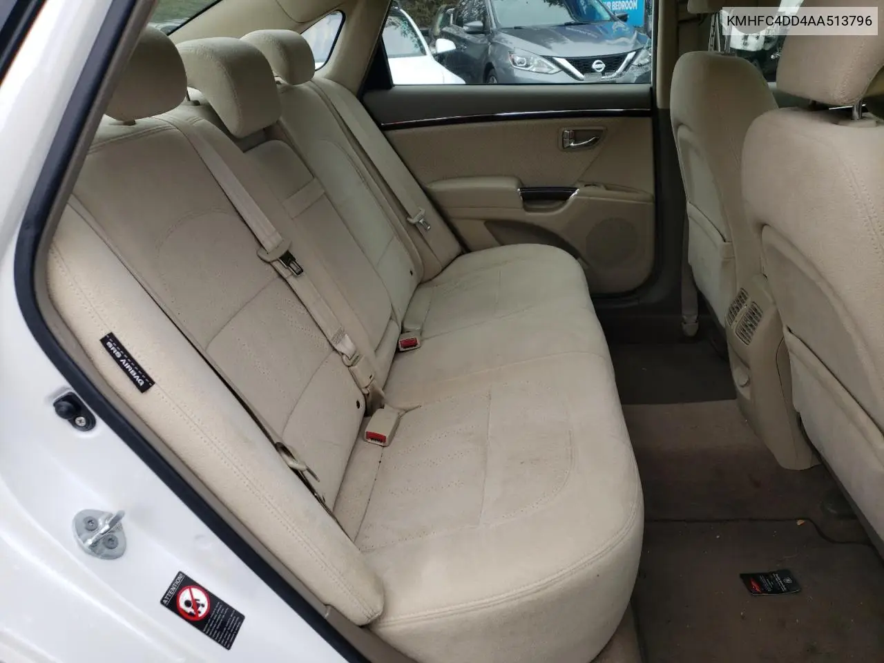 2010 Hyundai Azera Gls VIN: KMHFC4DD4AA513796 Lot: 59782965
