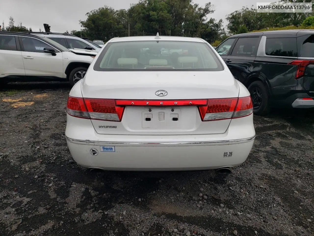 2010 Hyundai Azera Gls VIN: KMHFC4DD4AA513796 Lot: 59782965