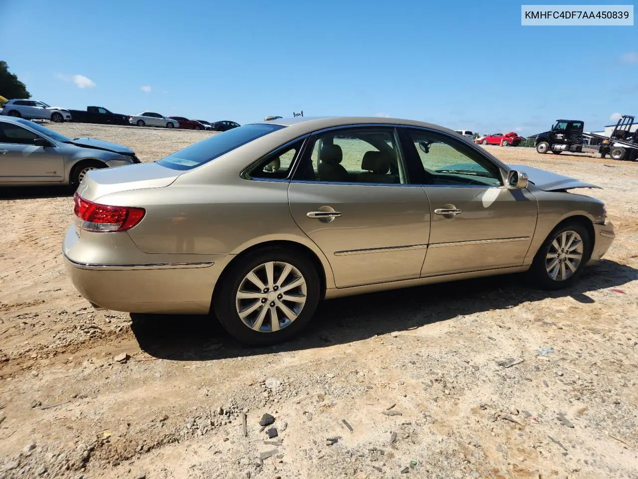 2010 Hyundai Azera Gls VIN: KMHFC4DF7AA450839 Lot: 62987885