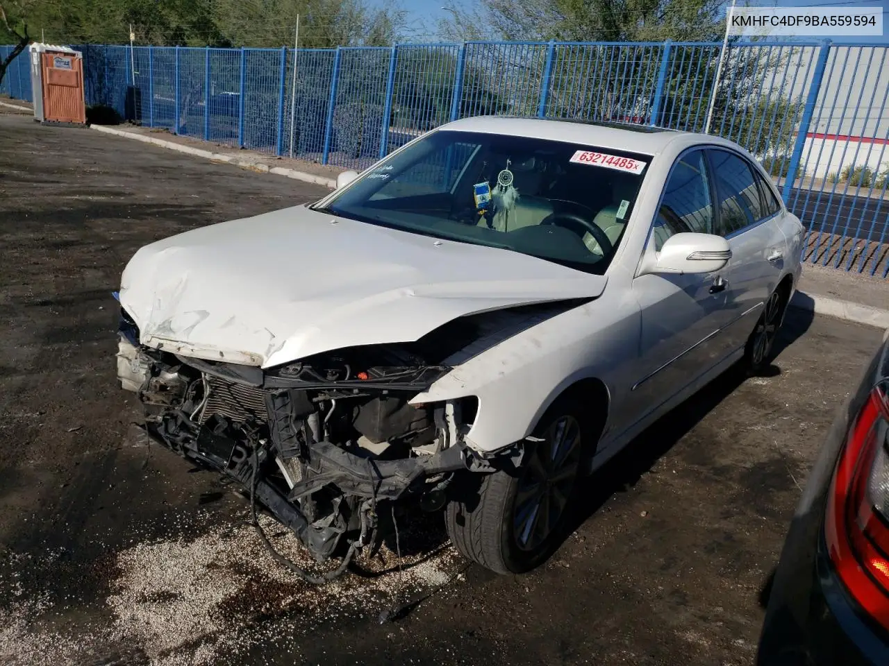 2011 Hyundai Azera Gls VIN: KMHFC4DF9BA559594 Lot: 63214485