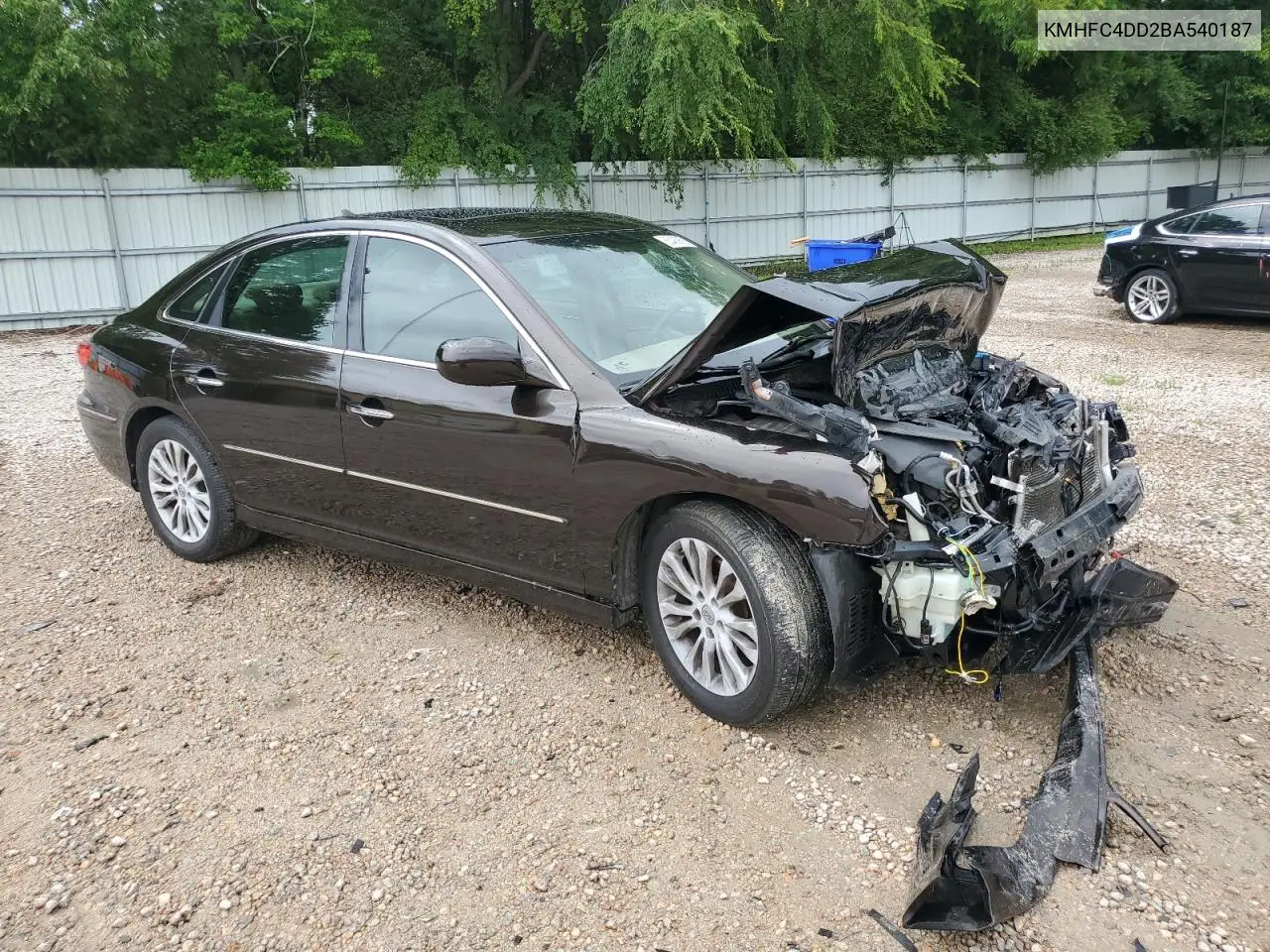 2011 Hyundai Azera Gls VIN: KMHFC4DD2BA540187 Lot: 63405865