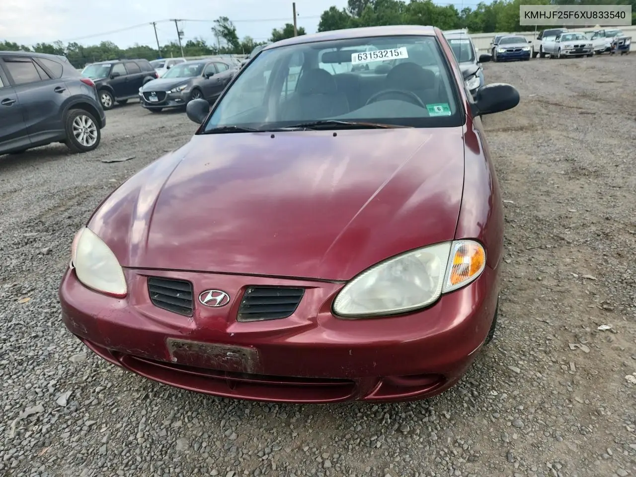1999 Hyundai Elantra Base VIN: KMHJF25F6XU833540 Lot: 63153215