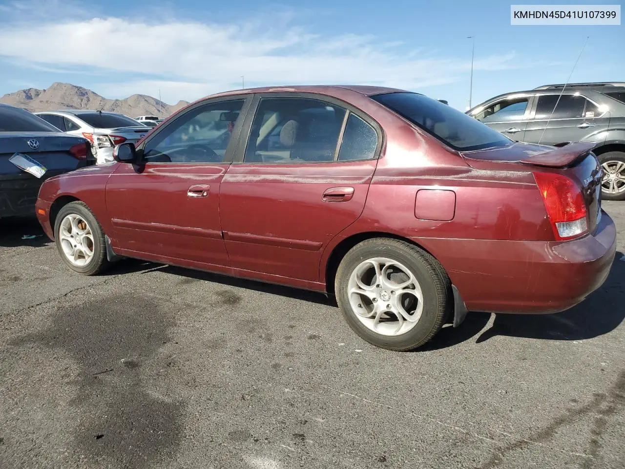 2001 Hyundai Elantra Gls VIN: KMHDN45D41U107399 Lot: 52658745