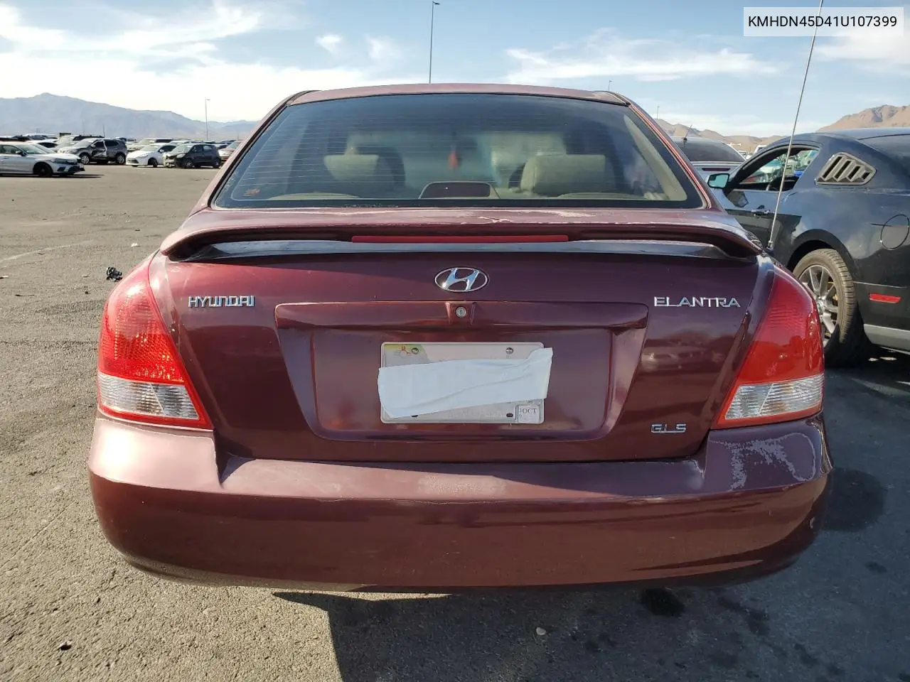 2001 Hyundai Elantra Gls VIN: KMHDN45D41U107399 Lot: 52658745