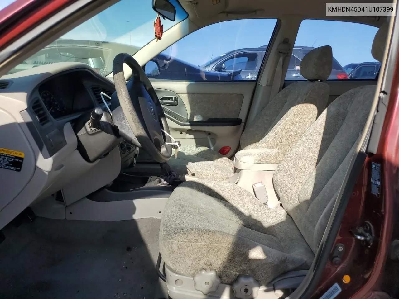 2001 Hyundai Elantra Gls VIN: KMHDN45D41U107399 Lot: 52658745