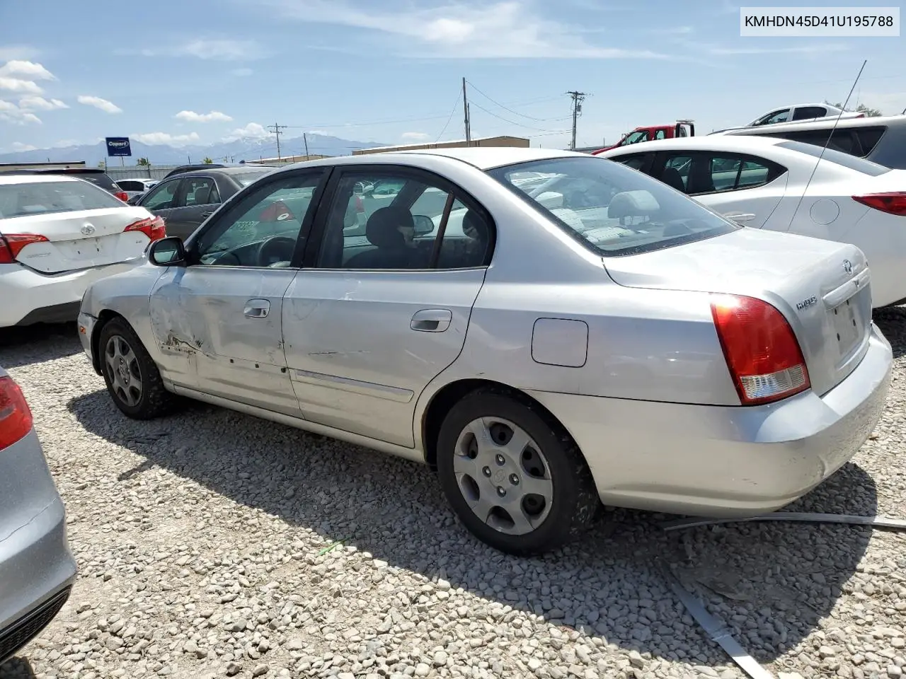 2001 Hyundai Elantra Gls VIN: KMHDN45D41U195788 Lot: 62324215