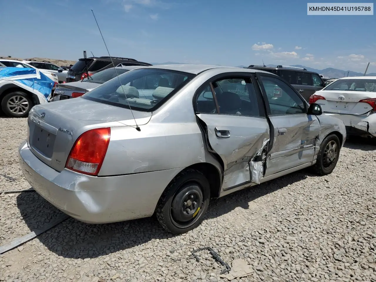 2001 Hyundai Elantra Gls VIN: KMHDN45D41U195788 Lot: 62324215