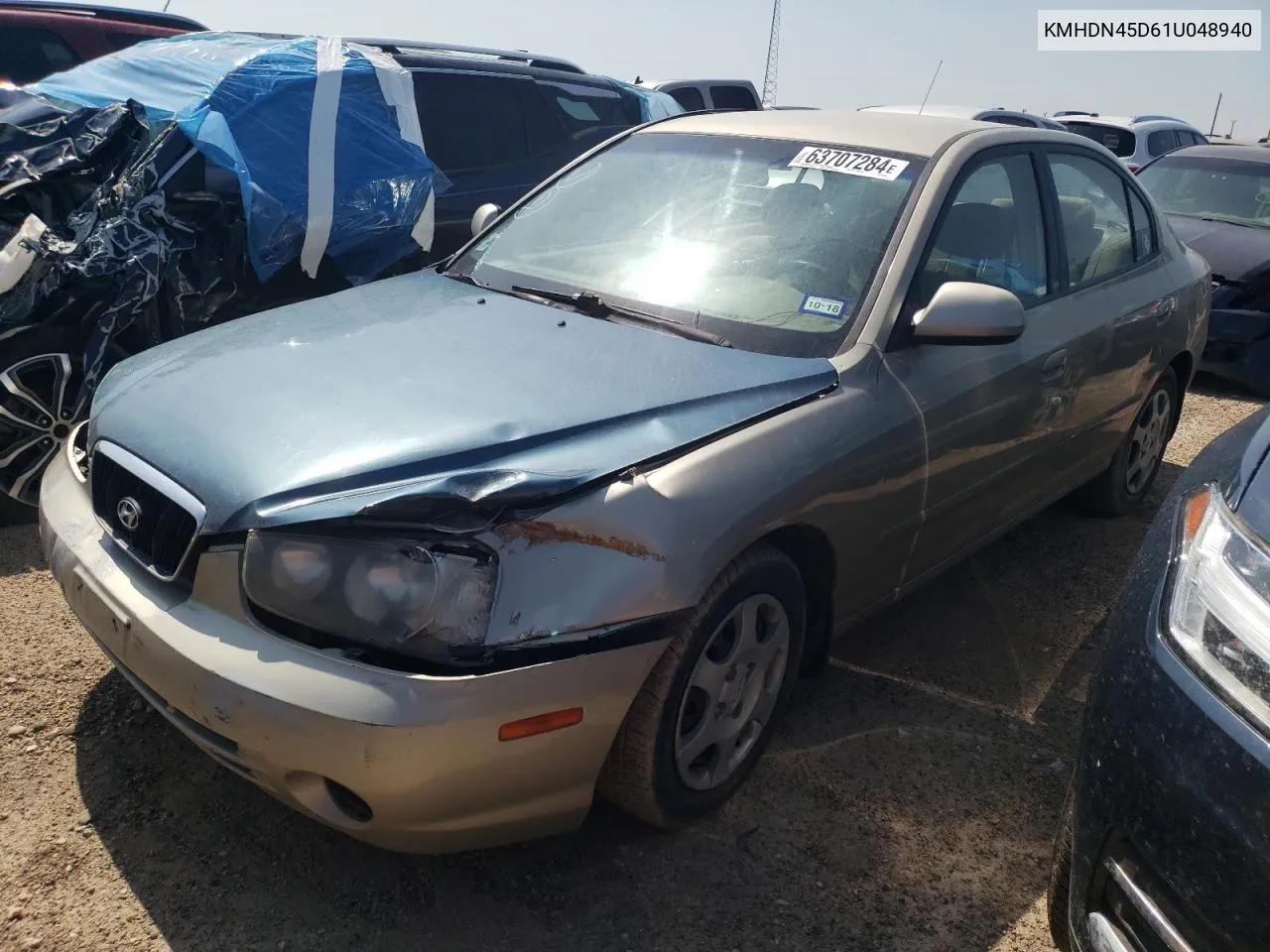 2001 Hyundai Elantra Gls VIN: KMHDN45D61U048940 Lot: 63707284