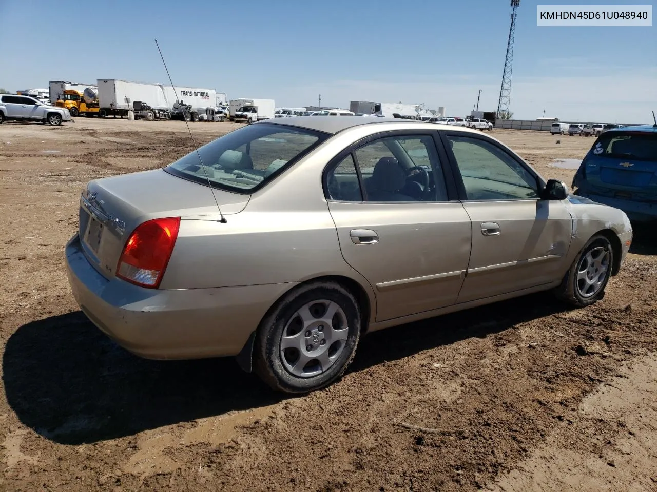 2001 Hyundai Elantra Gls VIN: KMHDN45D61U048940 Lot: 63707284