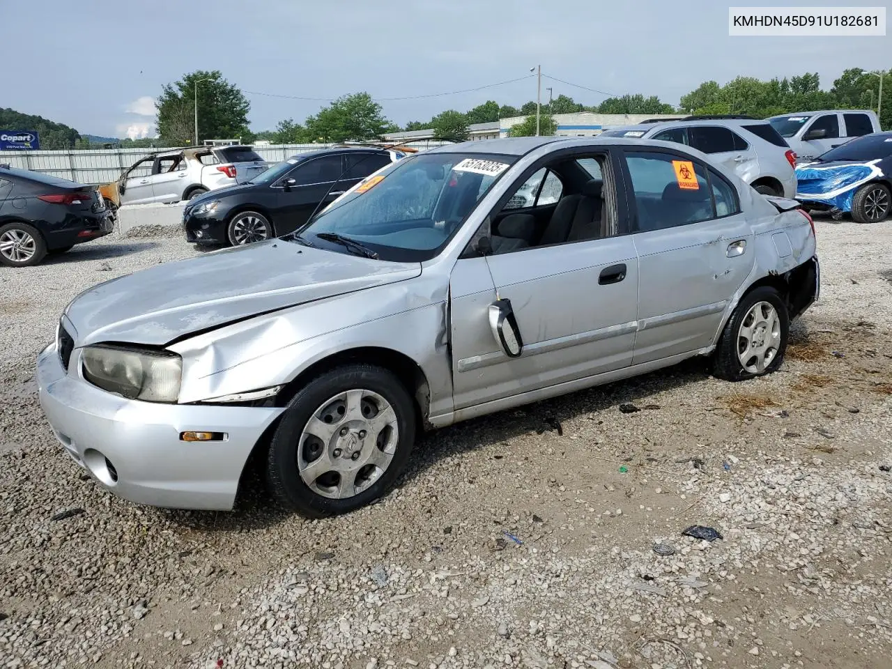 2001 Hyundai Elantra Gls VIN: KMHDN45D91U182681 Lot: 65163035