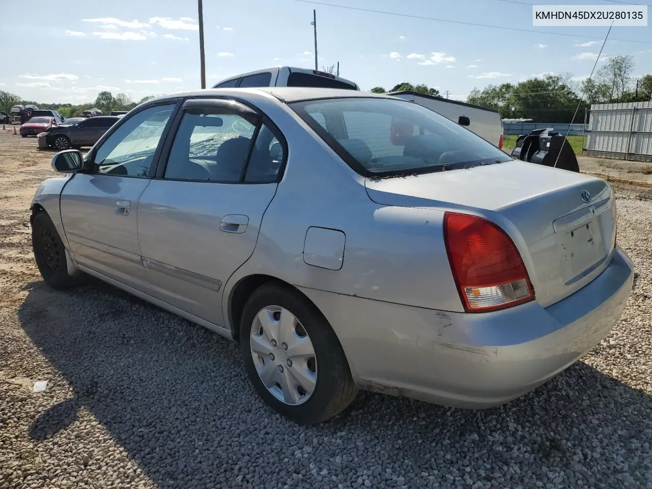2002 Hyundai Elantra Gls VIN: KMHDN45DX2U280135 Lot: 50619345