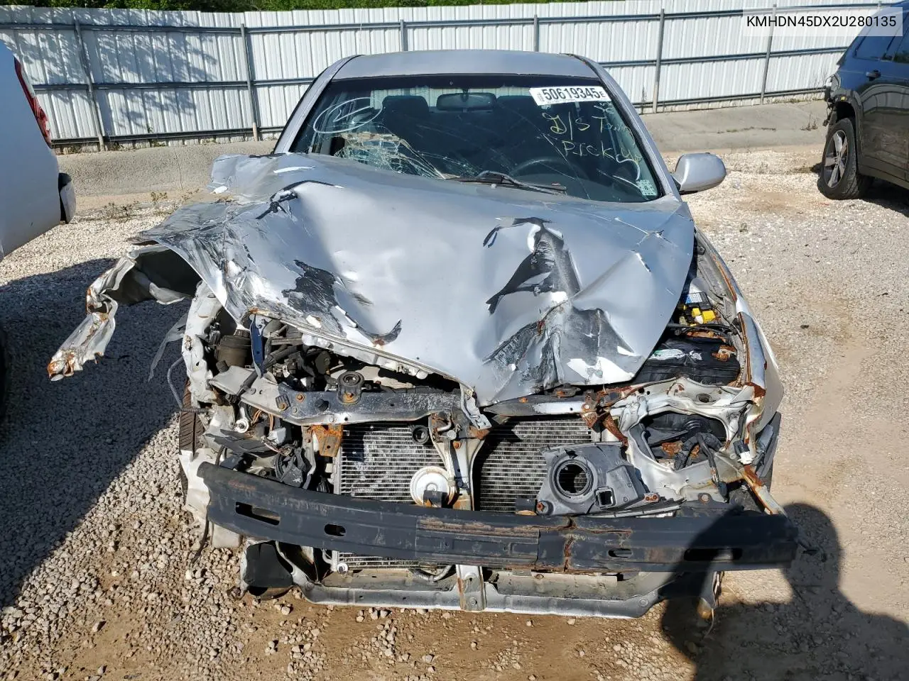 2002 Hyundai Elantra Gls VIN: KMHDN45DX2U280135 Lot: 50619345