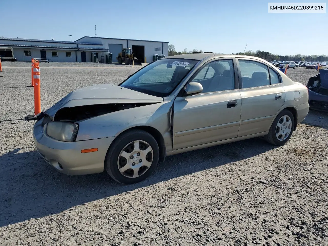2002 Hyundai Elantra Gls VIN: KMHDN45D22U399216 Lot: 50628465