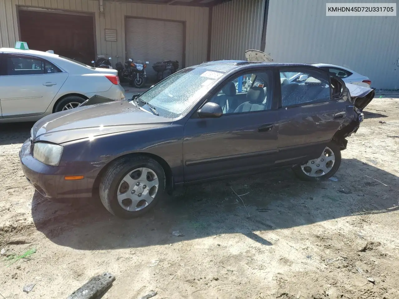 2002 Hyundai Elantra Gls VIN: KMHDN45D72U331705 Lot: 50793175