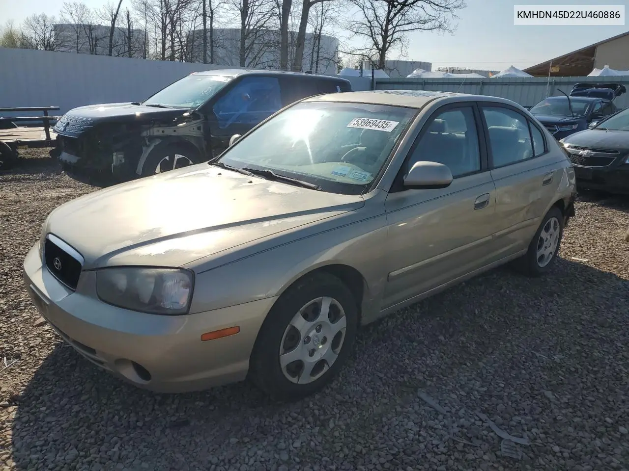 2002 Hyundai Elantra Gls VIN: KMHDN45D22U460886 Lot: 53969435