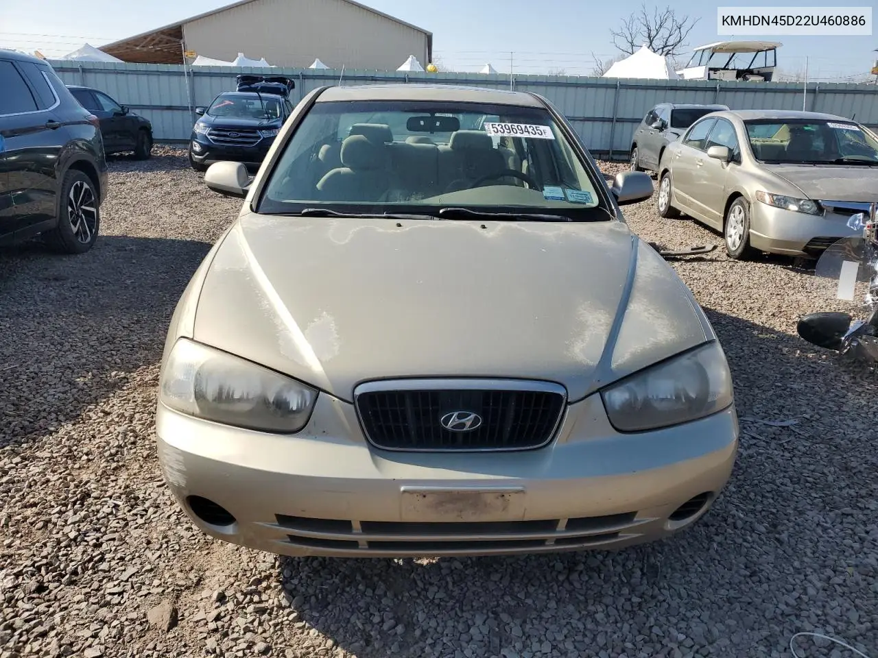 2002 Hyundai Elantra Gls VIN: KMHDN45D22U460886 Lot: 53969435