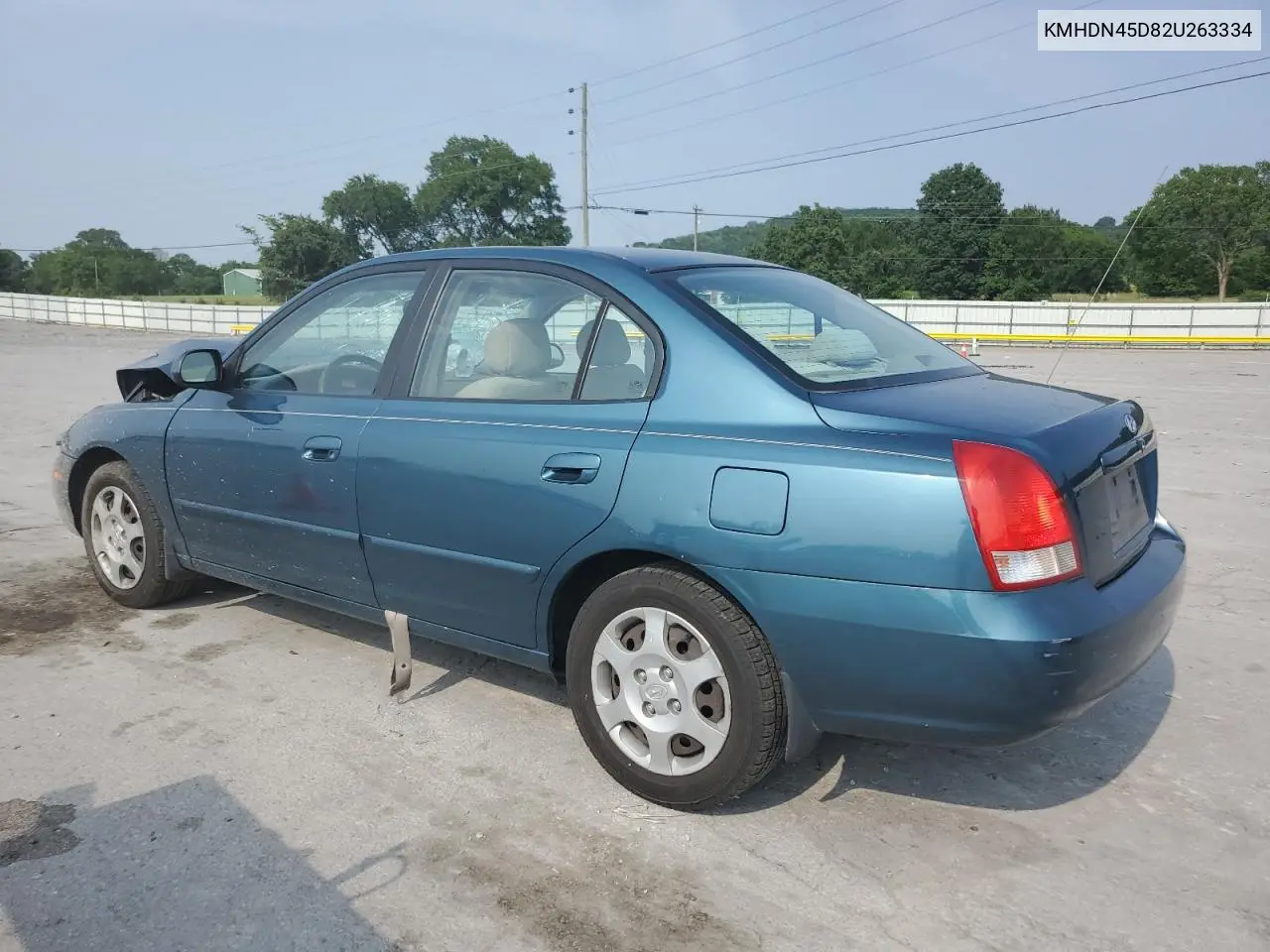 2002 Hyundai Elantra Gls VIN: KMHDN45D82U263334 Lot: 60726485