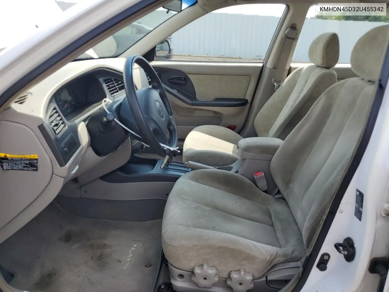 2002 Hyundai Elantra Gls VIN: KMHDN45D32U455342 Lot: 61134385