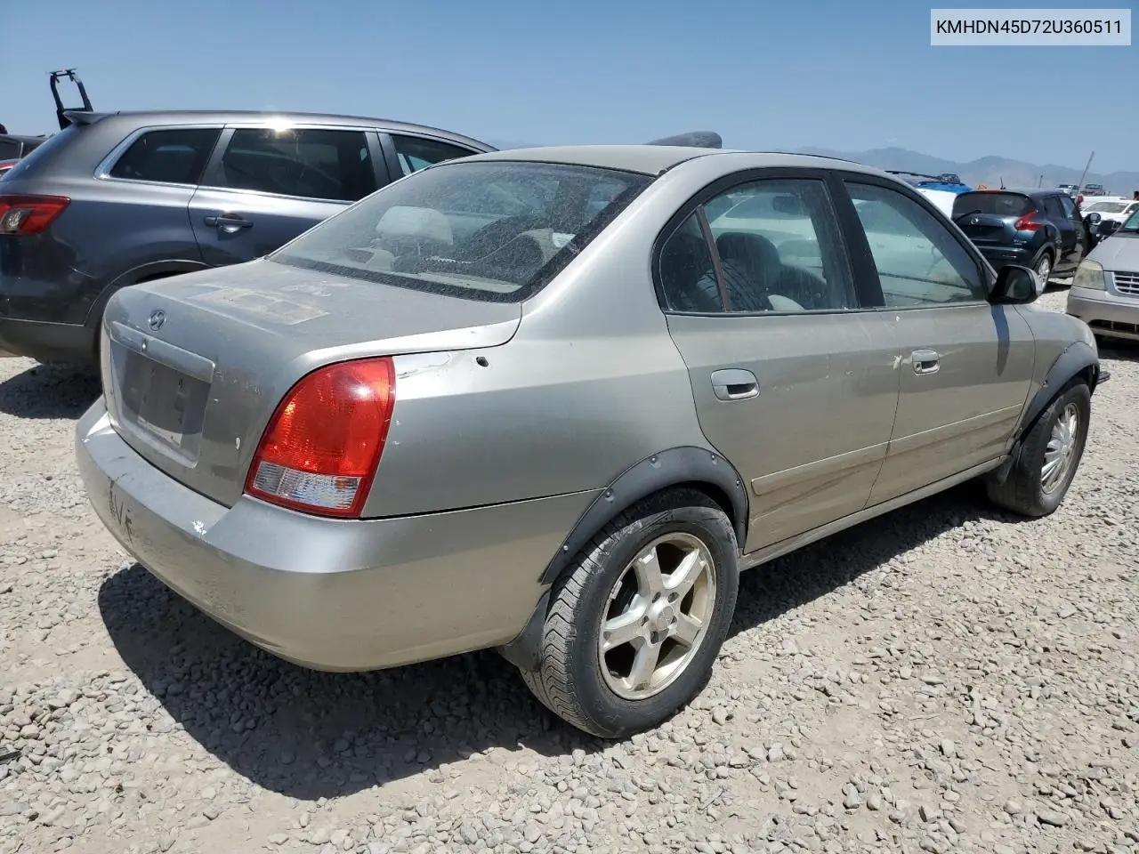 2002 Hyundai Elantra Gls VIN: KMHDN45D72U360511 Lot: 61624255