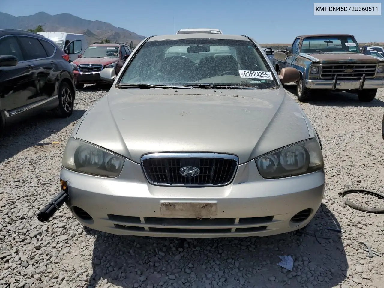 2002 Hyundai Elantra Gls VIN: KMHDN45D72U360511 Lot: 61624255