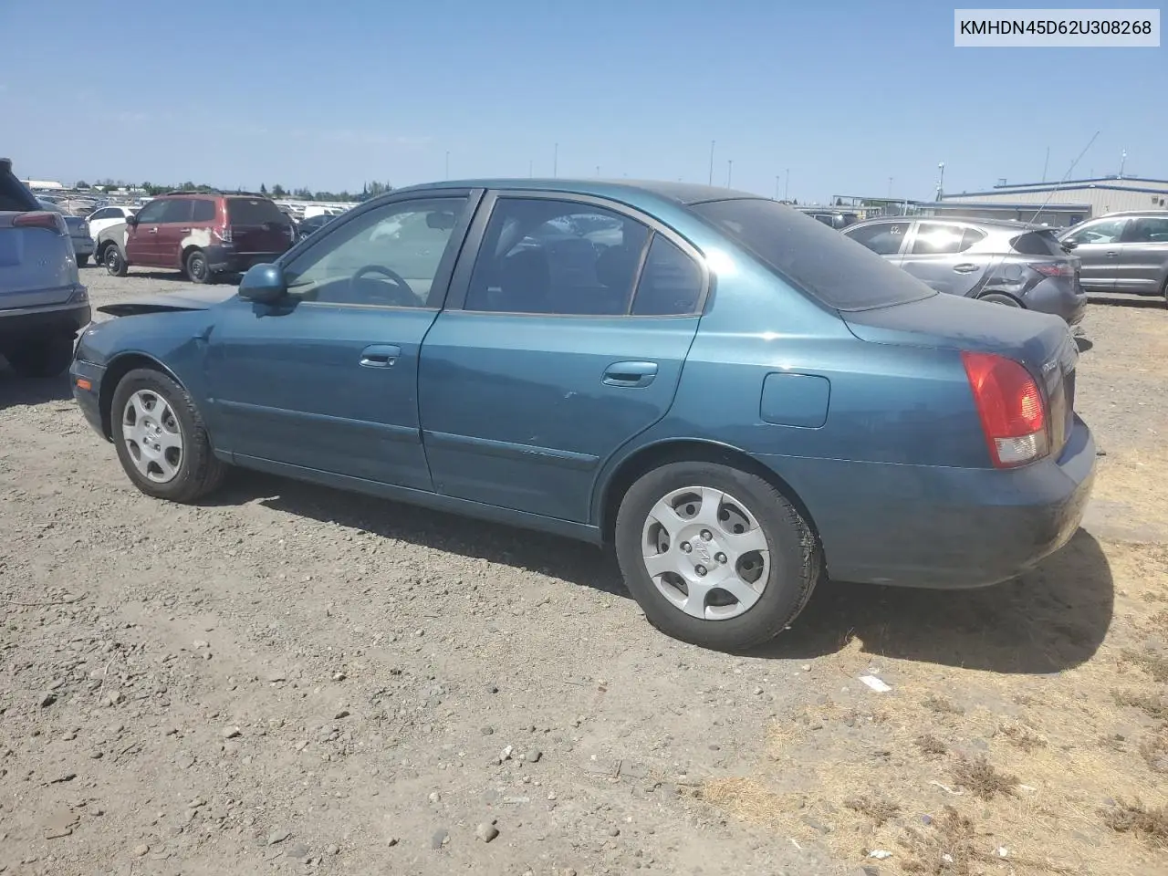 2002 Hyundai Elantra Gls VIN: KMHDN45D62U308268 Lot: 62879635
