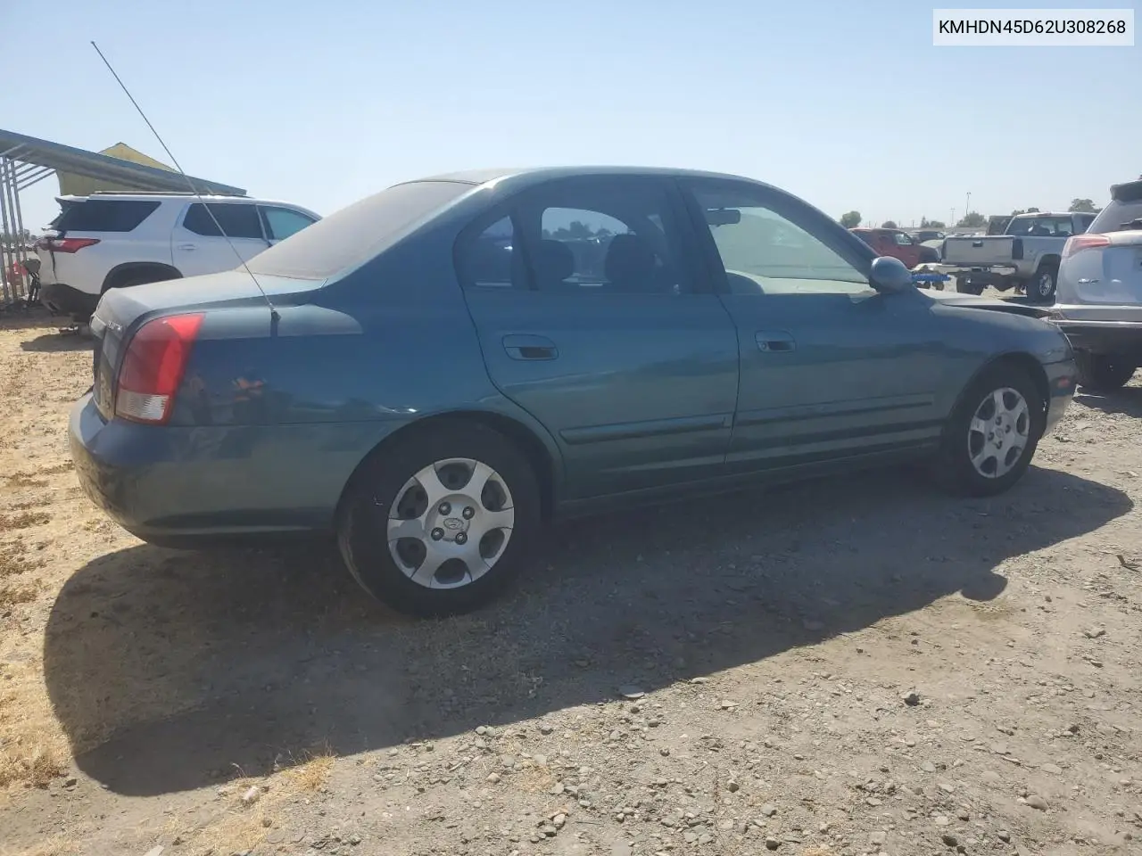 2002 Hyundai Elantra Gls VIN: KMHDN45D62U308268 Lot: 62879635