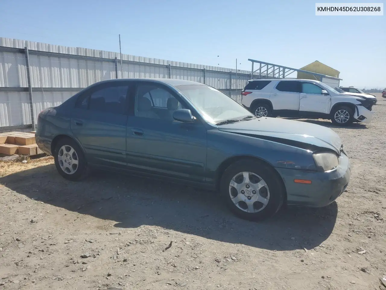 2002 Hyundai Elantra Gls VIN: KMHDN45D62U308268 Lot: 62879635