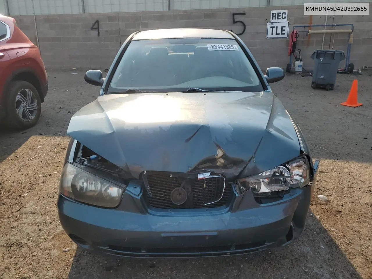 2002 Hyundai Elantra Gls VIN: KMHDN45D42U392655 Lot: 63441985