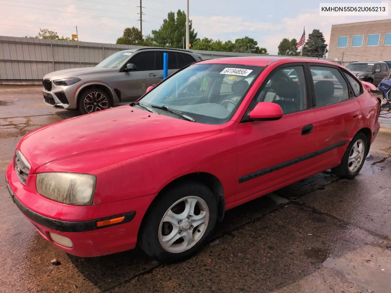 2002 Hyundai Elantra Gls VIN: KMHDN55D62U065213 Lot: 64194855