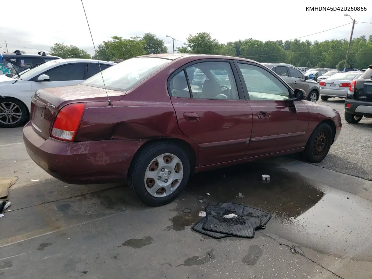 2002 Hyundai Elantra Gls VIN: KMHDN45D42U260866 Lot: 65590545