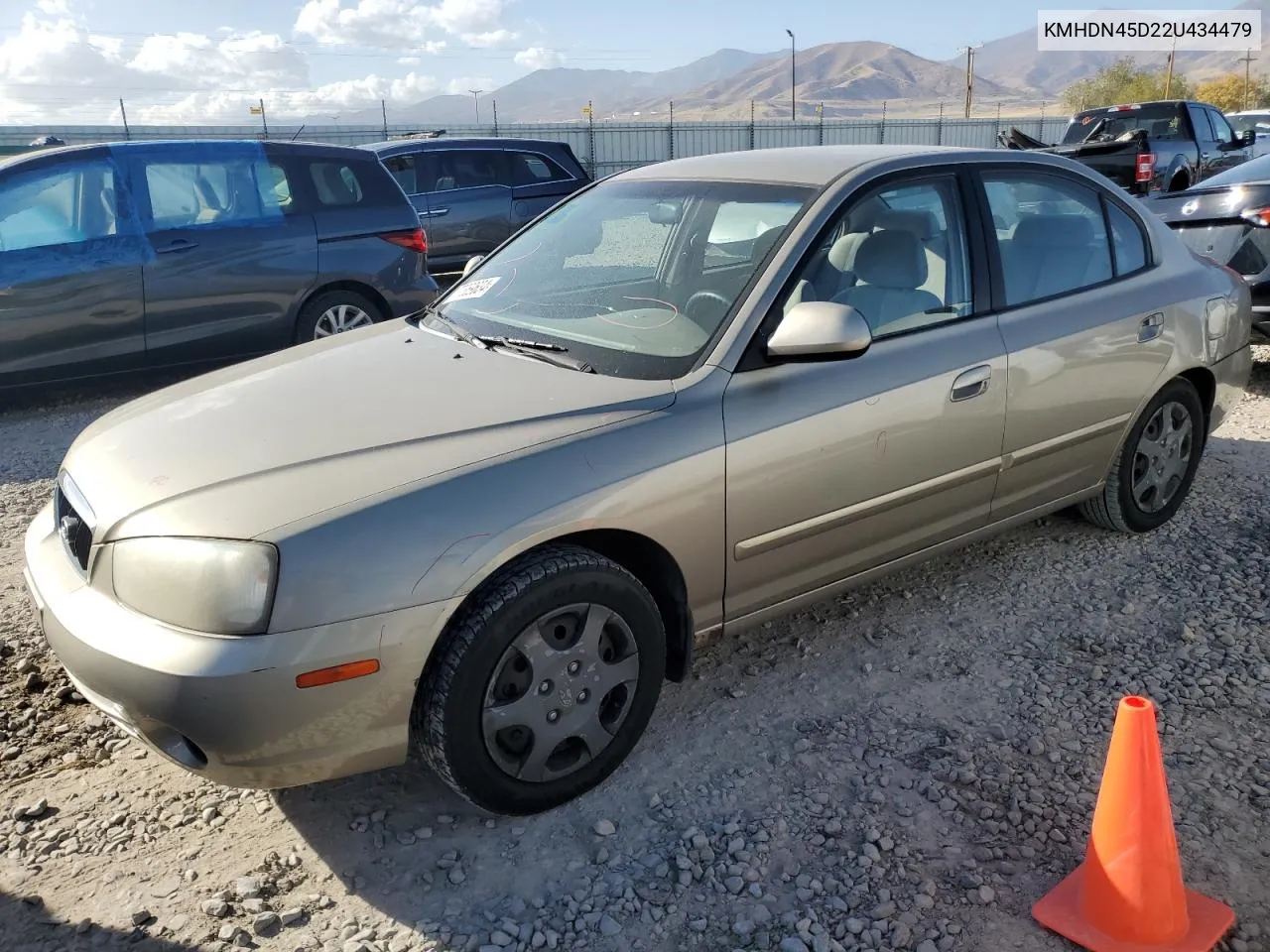 2002 Hyundai Elantra Gls VIN: KMHDN45D22U434479 Lot: 77869634