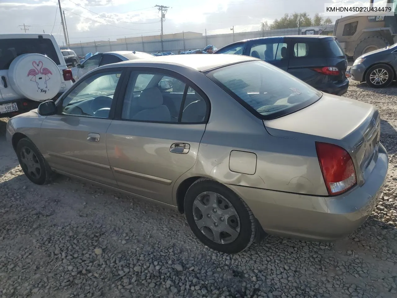 2002 Hyundai Elantra Gls VIN: KMHDN45D22U434479 Lot: 77869634