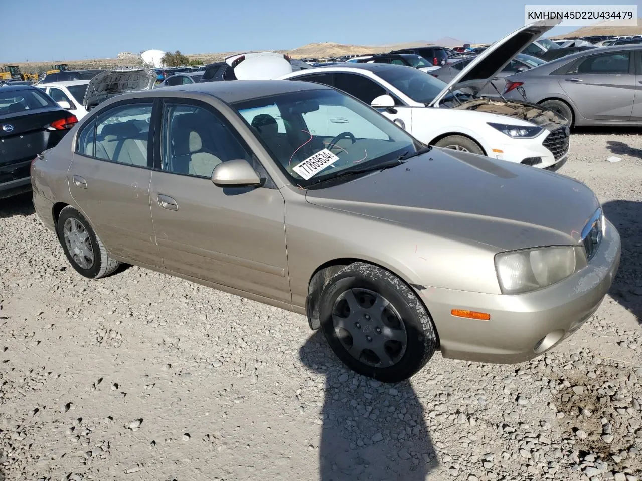 2002 Hyundai Elantra Gls VIN: KMHDN45D22U434479 Lot: 77869634