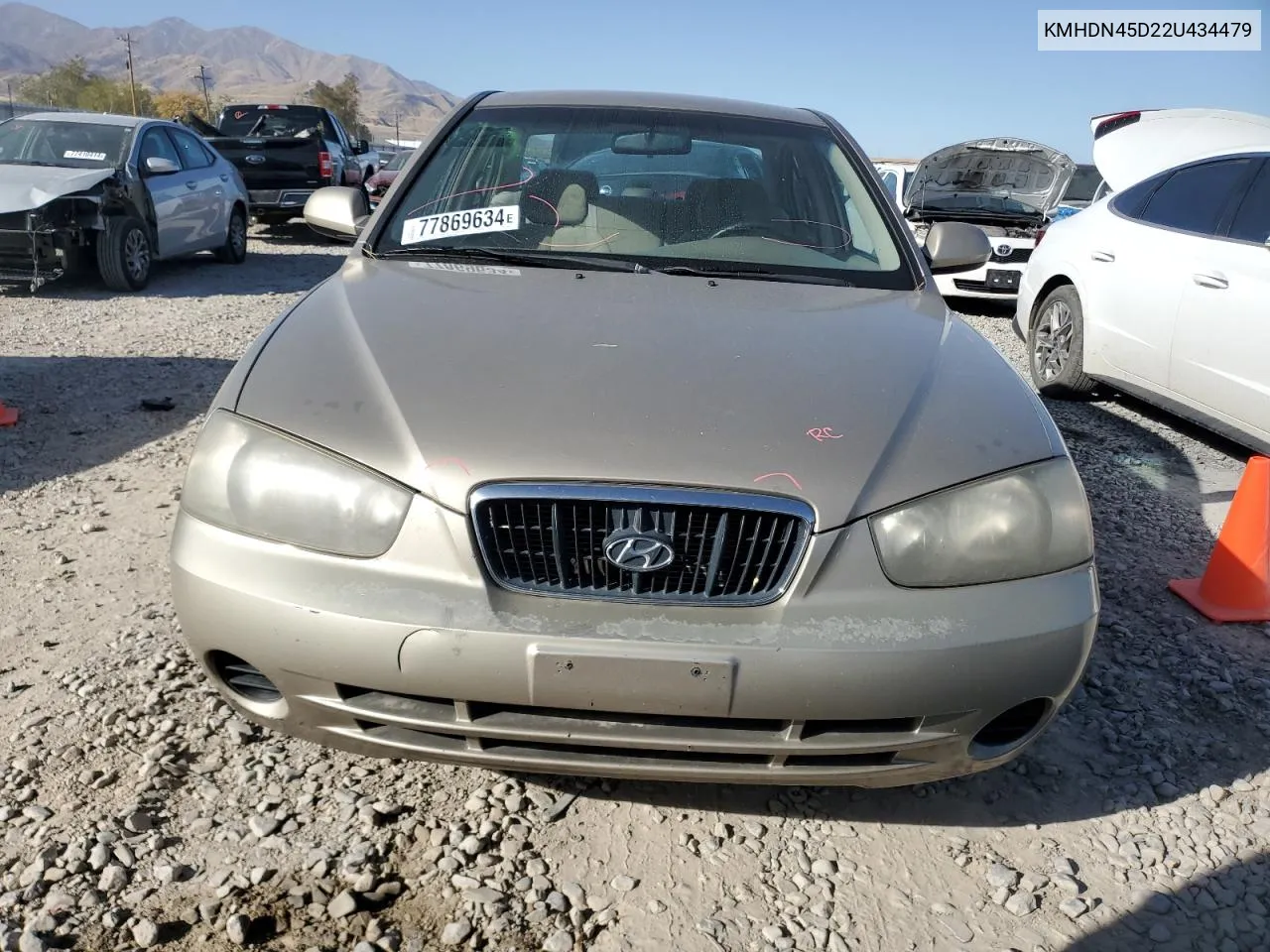 2002 Hyundai Elantra Gls VIN: KMHDN45D22U434479 Lot: 77869634