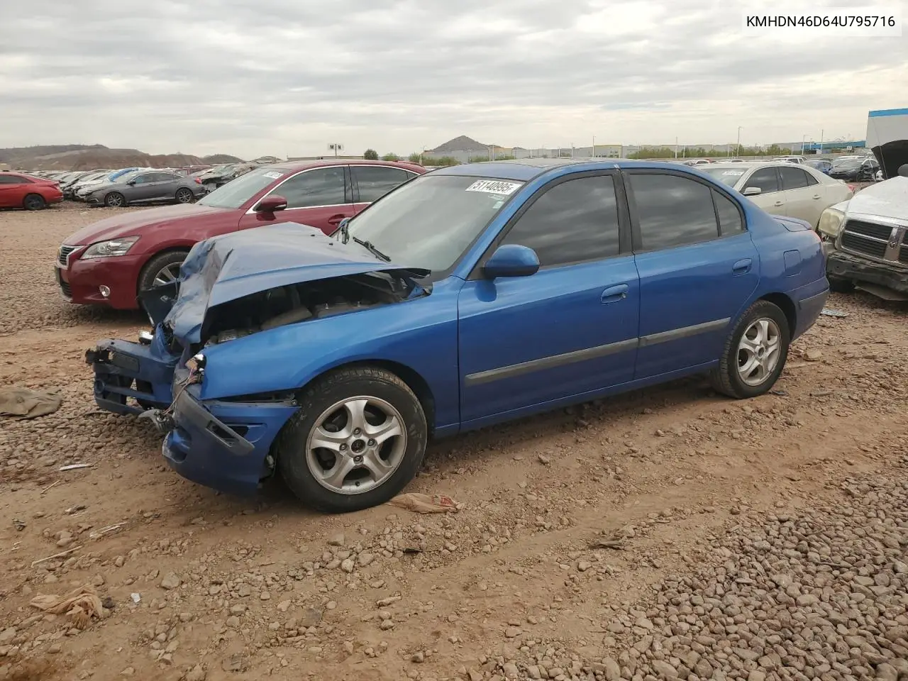 2004 Hyundai Elantra Gls VIN: KMHDN46D64U795716 Lot: 51140995