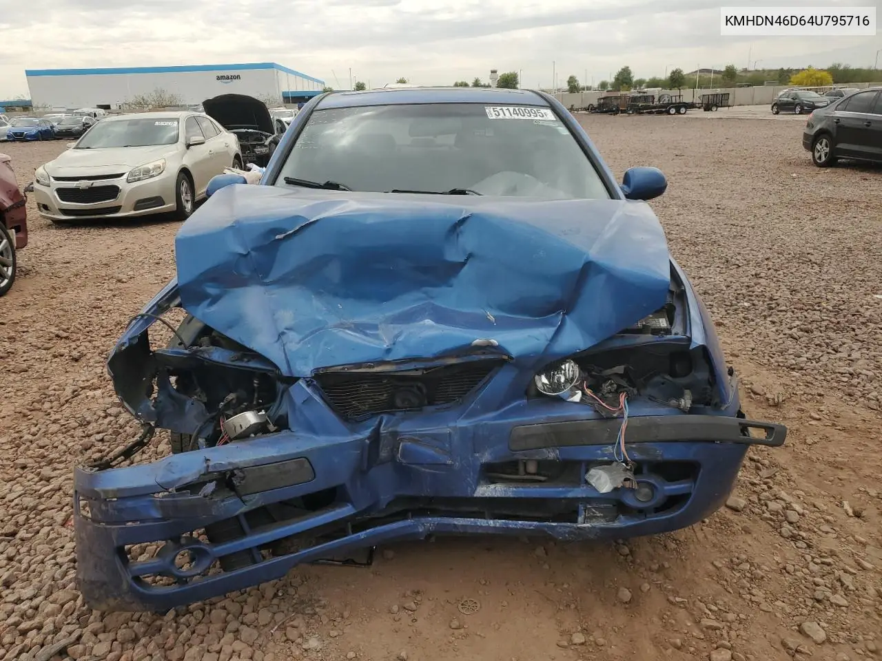 2004 Hyundai Elantra Gls VIN: KMHDN46D64U795716 Lot: 51140995