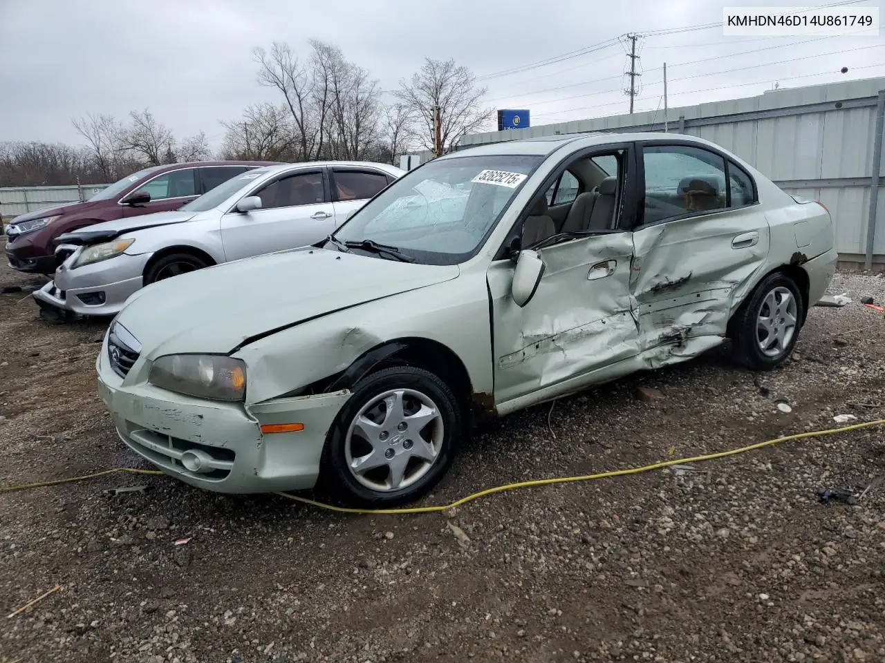 2004 Hyundai Elantra Gls VIN: KMHDN46D14U861749 Lot: 52625215