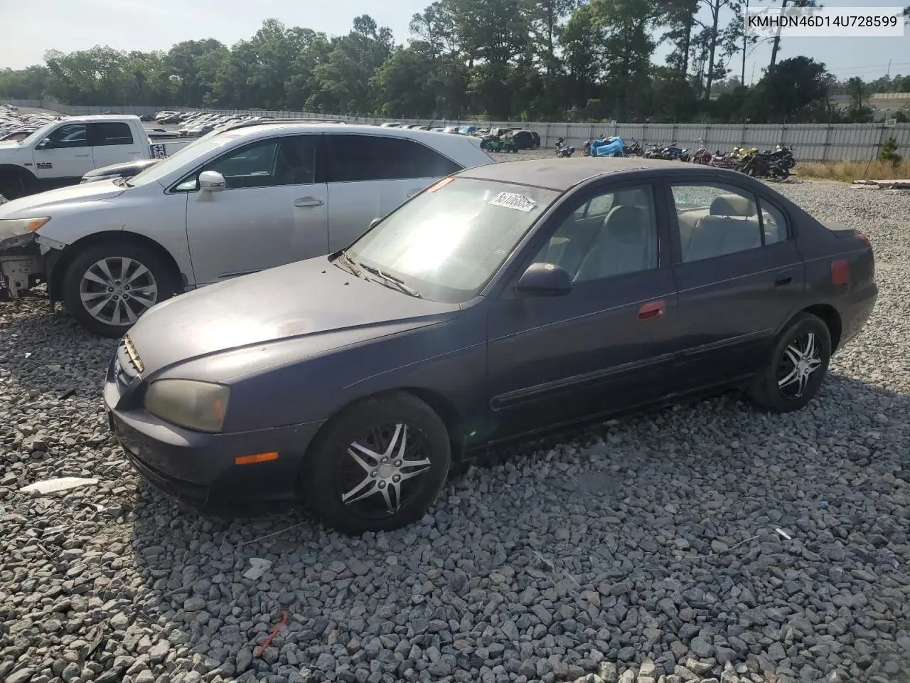 2004 Hyundai Elantra Gls VIN: KMHDN46D14U728599 Lot: 55106885
