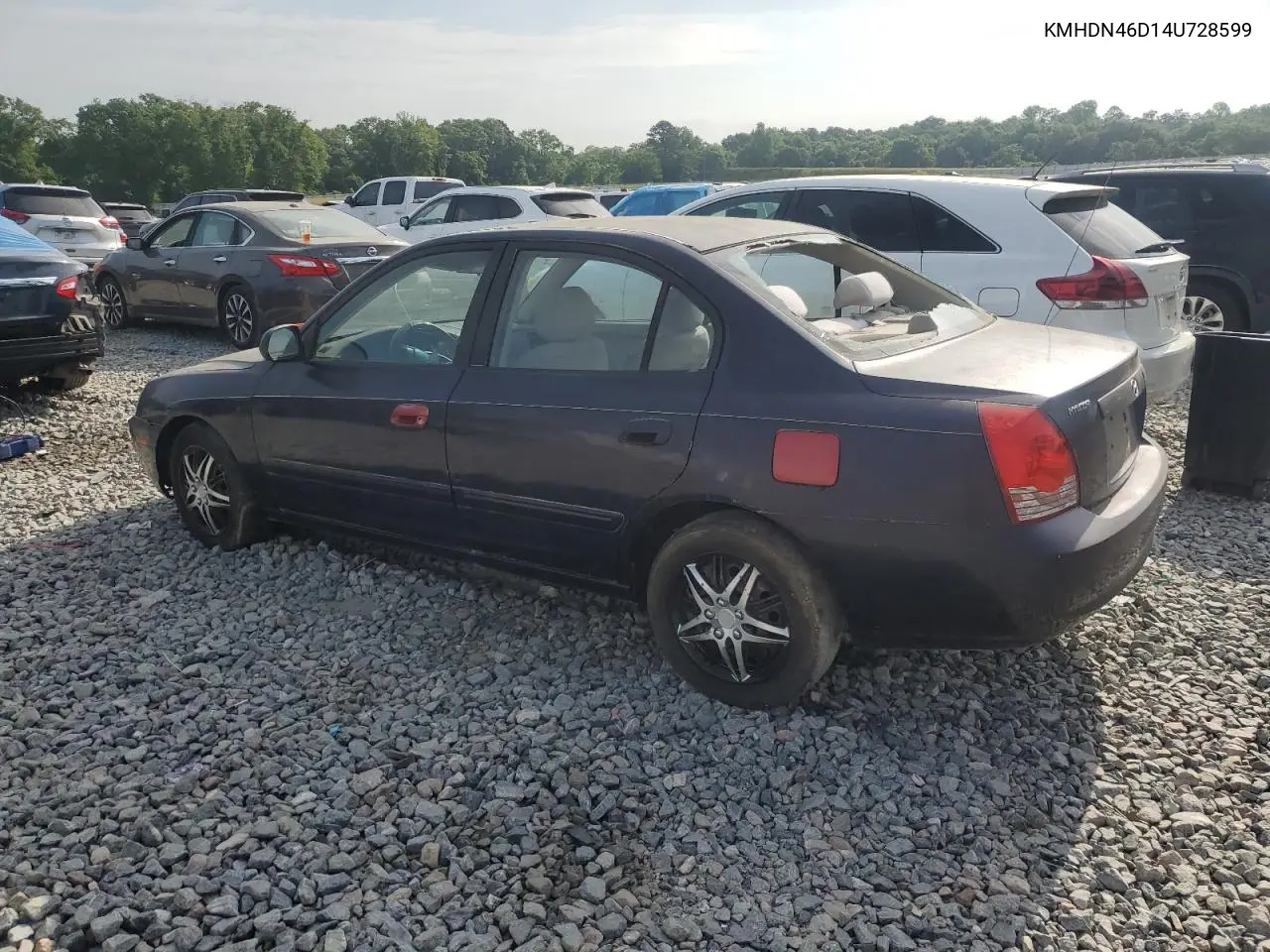 2004 Hyundai Elantra Gls VIN: KMHDN46D14U728599 Lot: 55106885