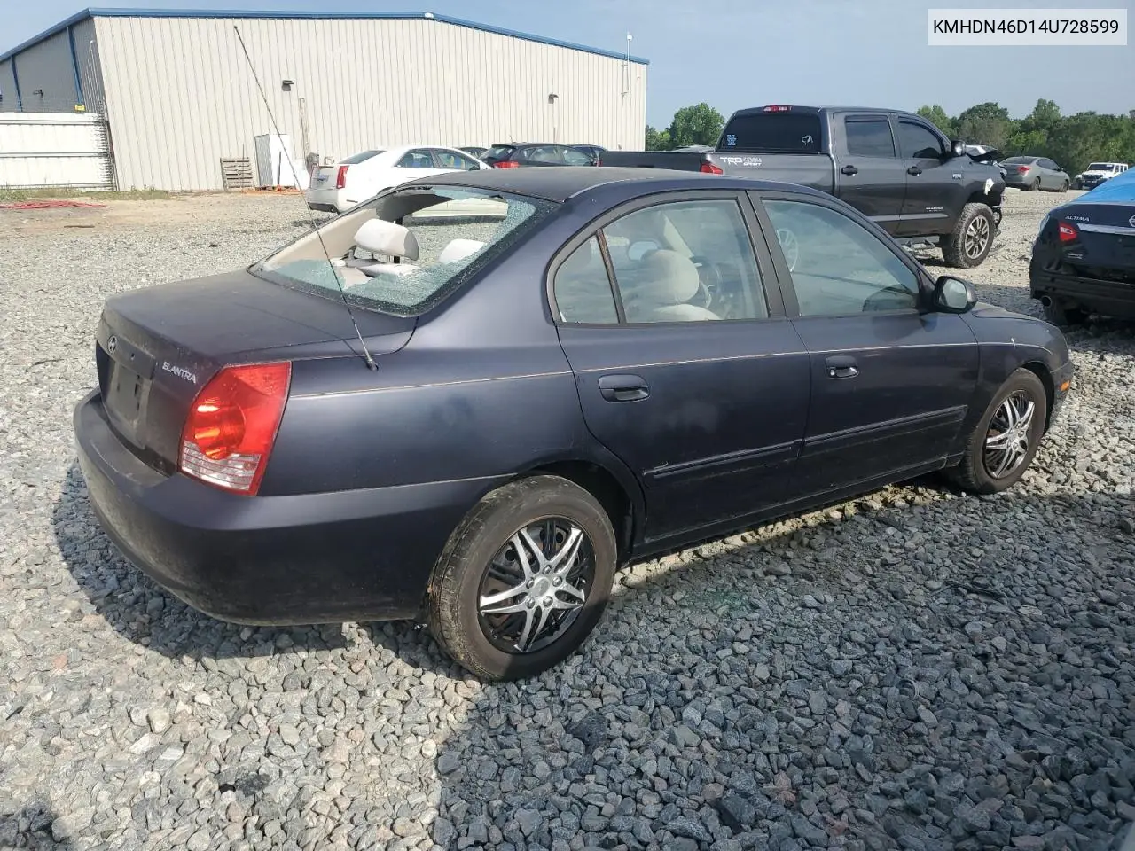 2004 Hyundai Elantra Gls VIN: KMHDN46D14U728599 Lot: 55106885