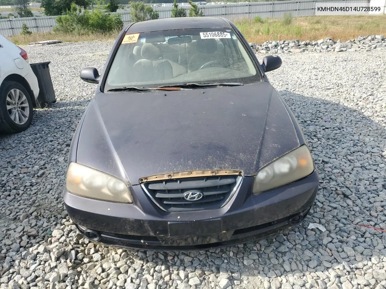 2004 Hyundai Elantra Gls VIN: KMHDN46D14U728599 Lot: 55106885