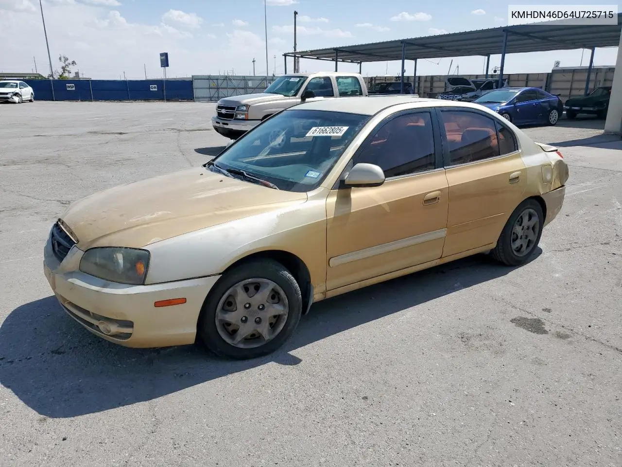 2004 Hyundai Elantra Gls VIN: KMHDN46D64U725715 Lot: 61662805