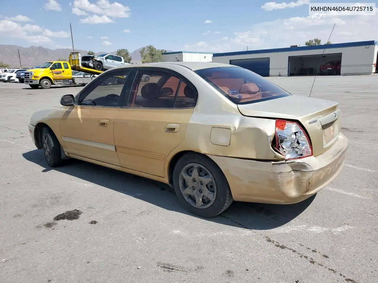 2004 Hyundai Elantra Gls VIN: KMHDN46D64U725715 Lot: 61662805