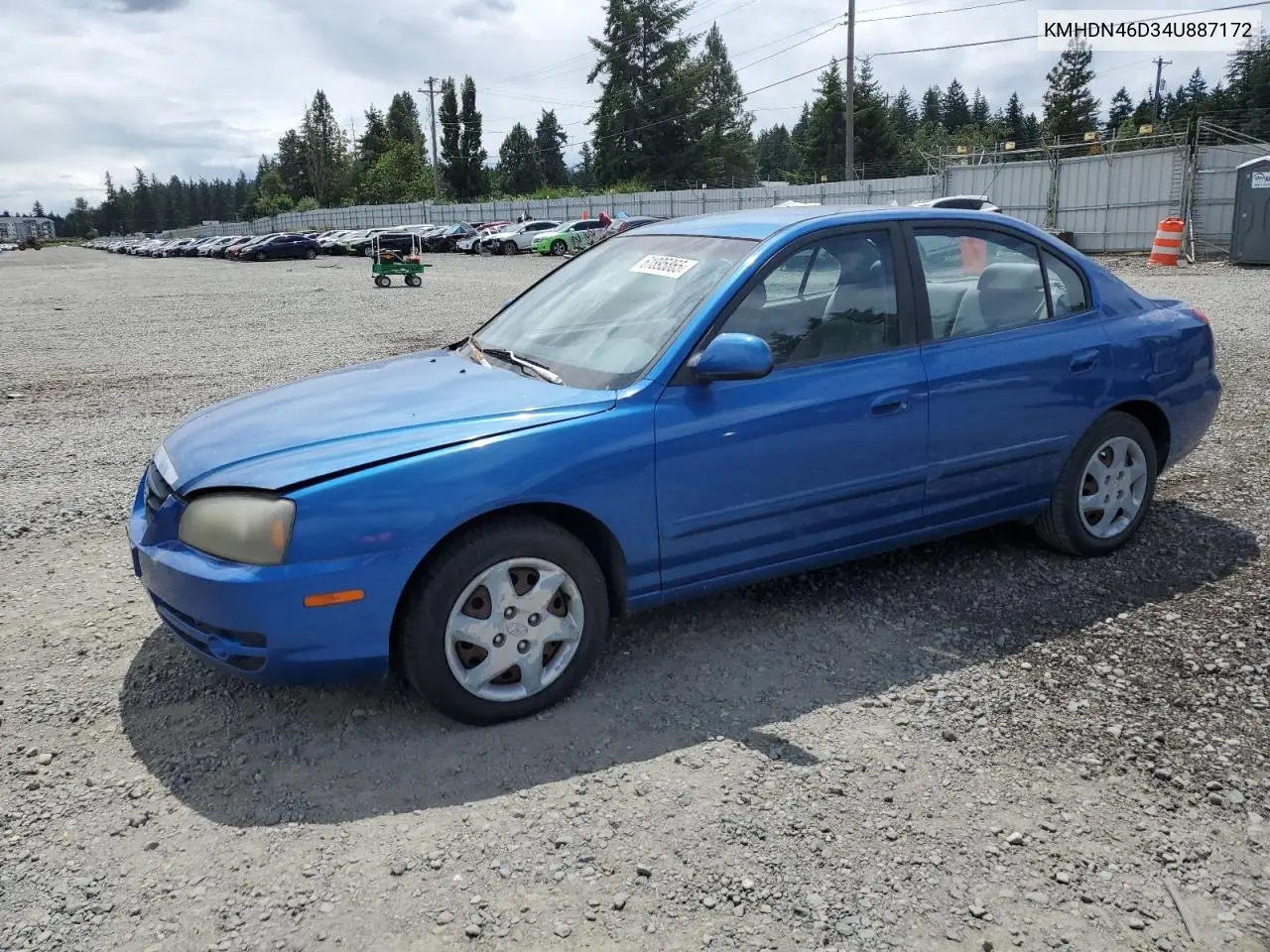 2004 Hyundai Elantra Gls VIN: KMHDN46D34U887172 Lot: 61895865