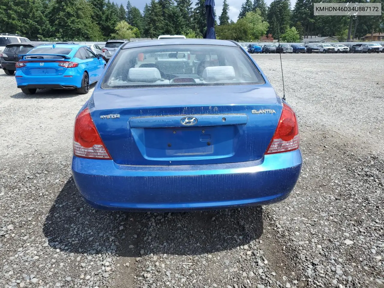 2004 Hyundai Elantra Gls VIN: KMHDN46D34U887172 Lot: 61895865