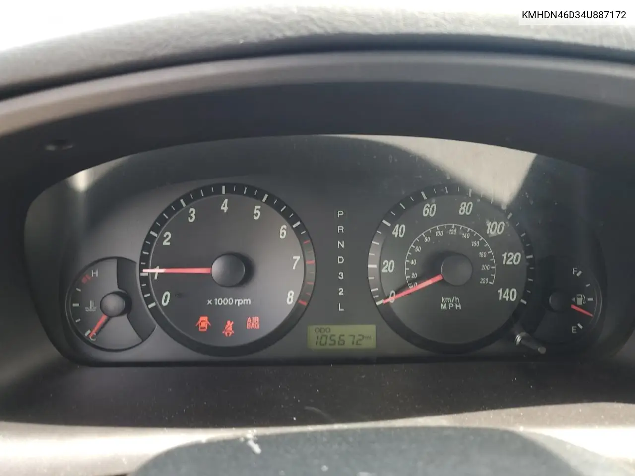 2004 Hyundai Elantra Gls VIN: KMHDN46D34U887172 Lot: 61895865
