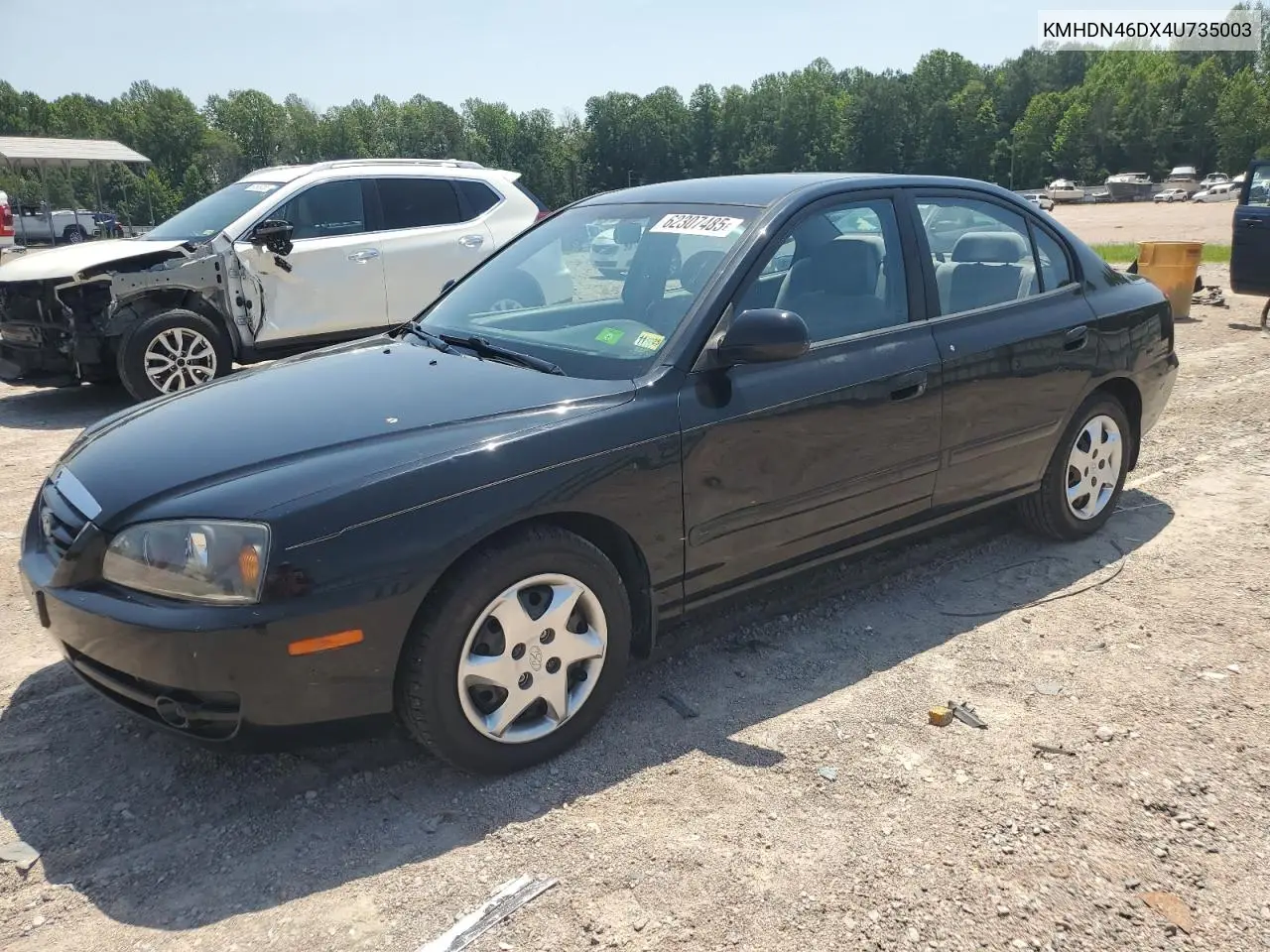 2004 Hyundai Elantra Gls VIN: KMHDN46DX4U735003 Lot: 62307485