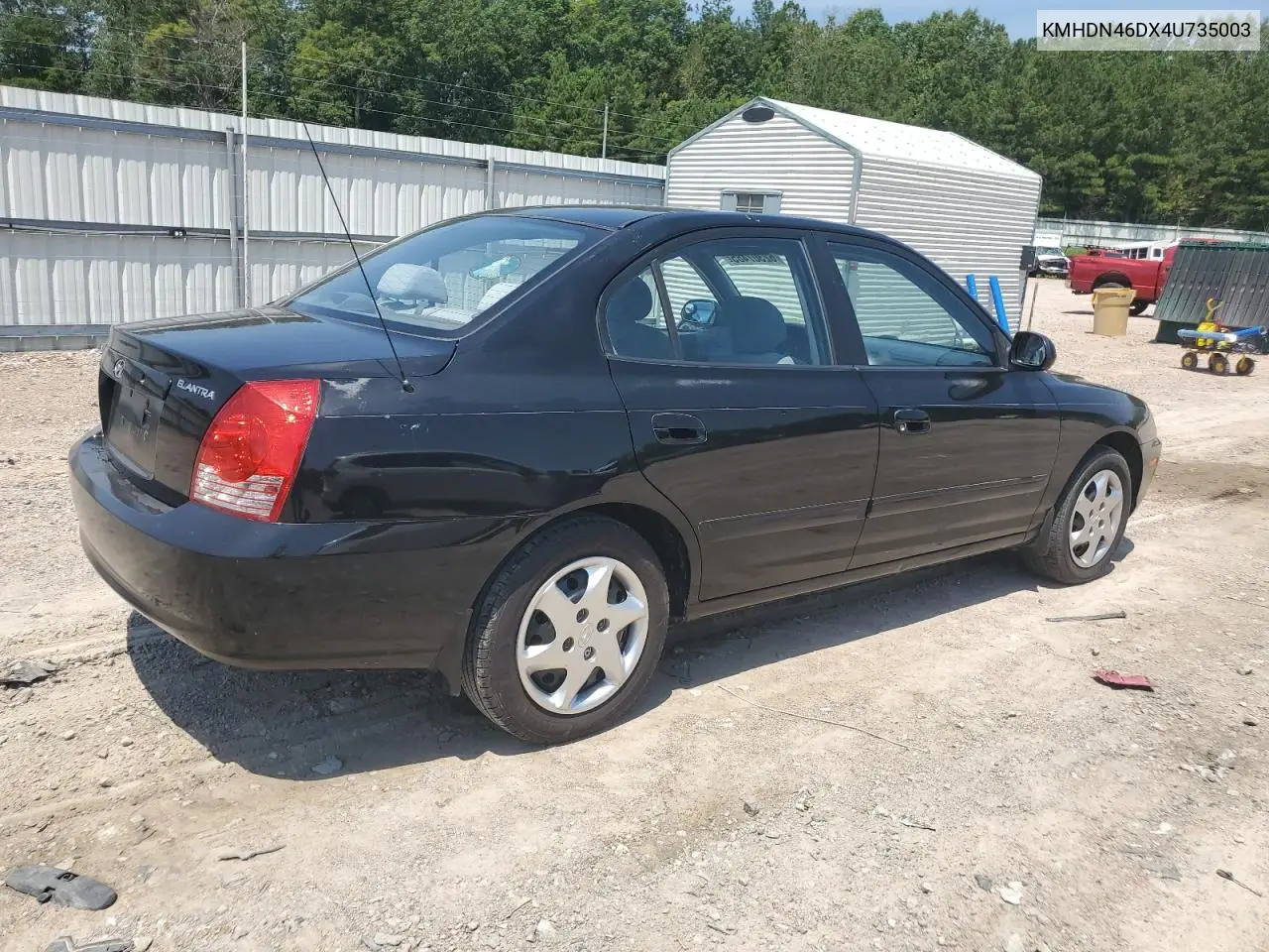 2004 Hyundai Elantra Gls VIN: KMHDN46DX4U735003 Lot: 62307485