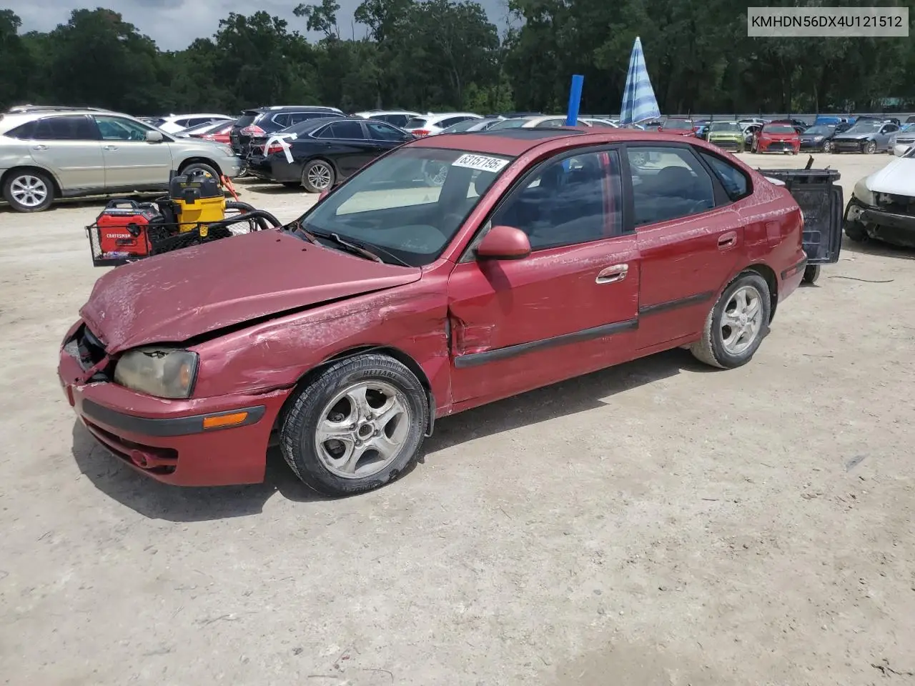 2004 Hyundai Elantra Gls VIN: KMHDN56DX4U121512 Lot: 63157195